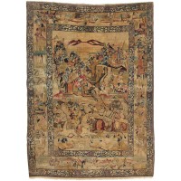 12399  Antique Kashan Persian Rugs